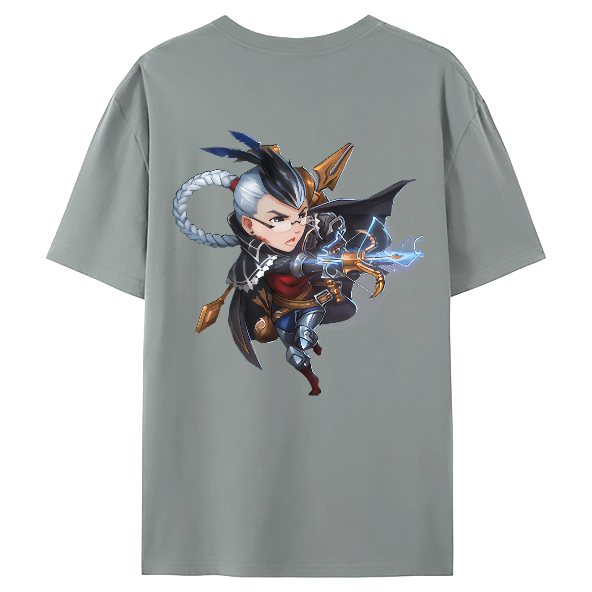 （画像用） リーグ・オブ・レジェンド League of Legends LOL 綿100％ メンズ半袖Tシャツ（バックプリント） 通気性